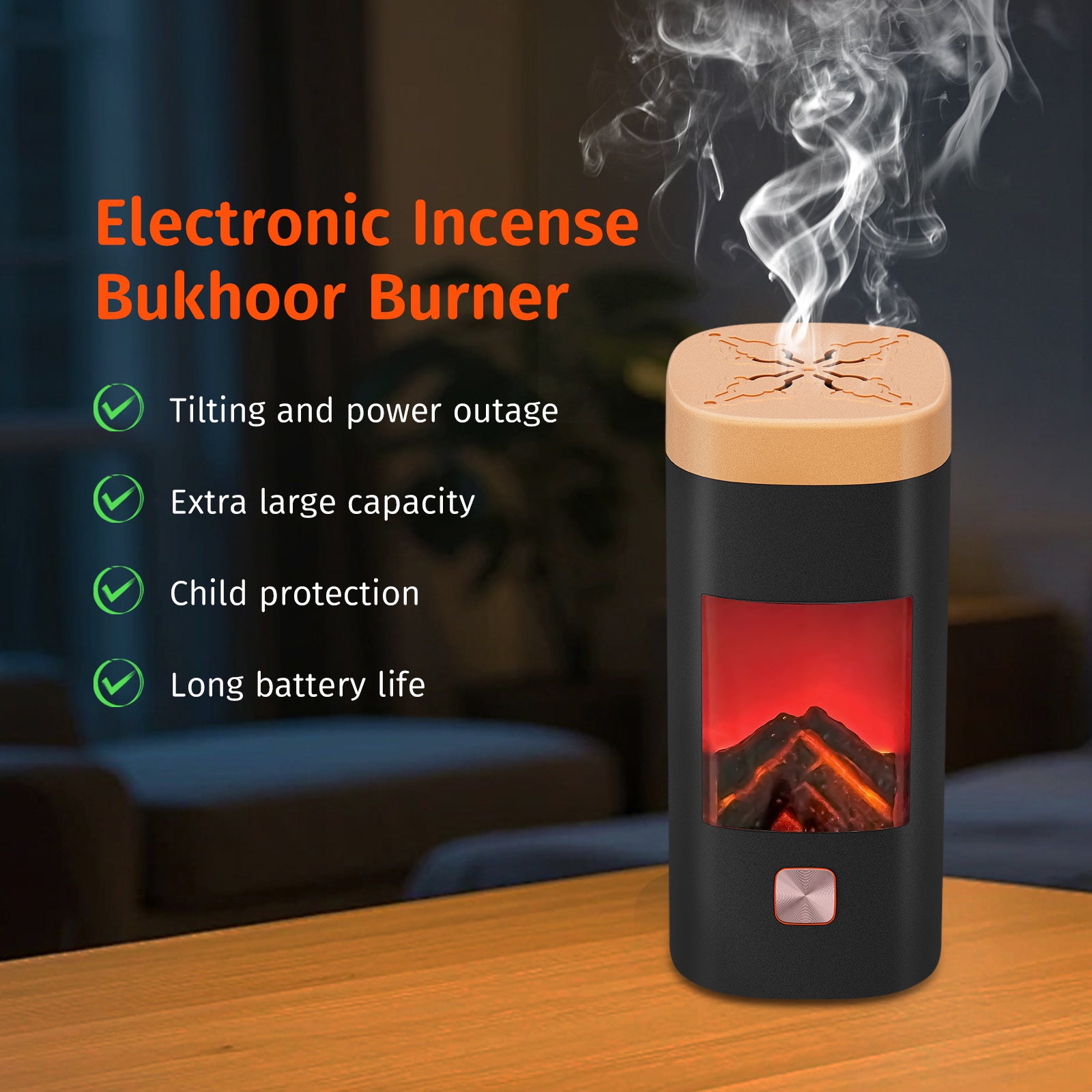 Electric Incense Burner, No Charcoal - مبخرة بخور إلكترونية بدون فحم